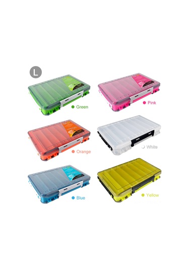 Tenfowee Büyük Boy Yeşil İki Yönlü Balık Olta Kutusu - Organize Olta Aksesuarları, Cam Kapağı, Su Çıkartma Delikleri, Taşınabilir Kollü