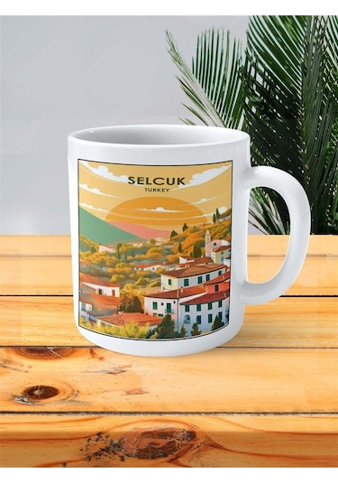 Selçuk Baskılı Kupa Bardak Kişiye Özel Desen Çok Renkli