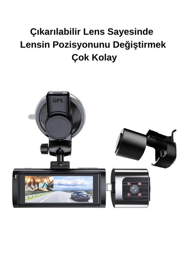 Weariftpro K17 Ultra Hd 4k Wifi Ve App Kontrollü Çift Araç Kamera