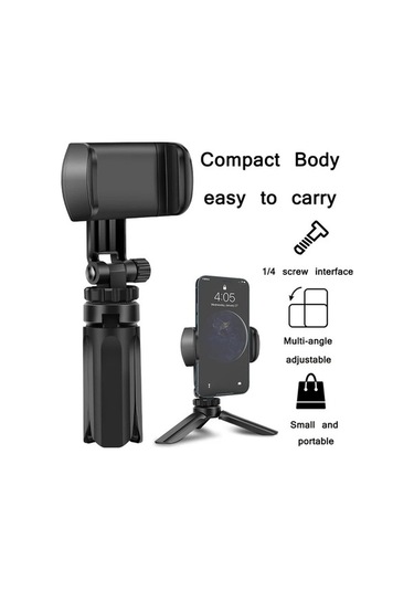 Tongxida Mini Taşınabilir Tripod, Masaüstü, İphone/samsung Uyumlu, Çok Açılı Black -
