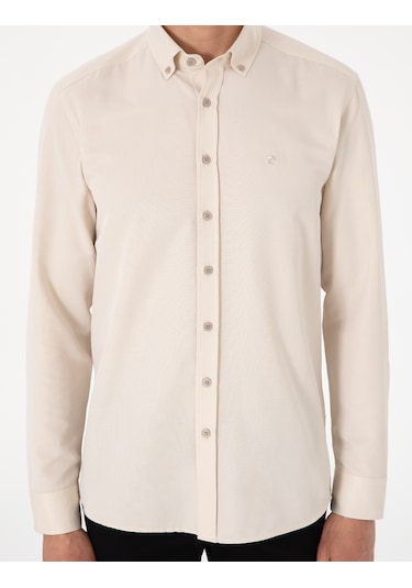 Pierre Cardin Erkek Bej Gömlek Desenli 50306996-vr011 Bej