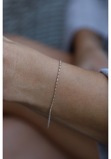 Yenigün Kuyumculuk 14 Ayar Altın Beyaz Mineli Bileklik Blk27098 Sarı Altın