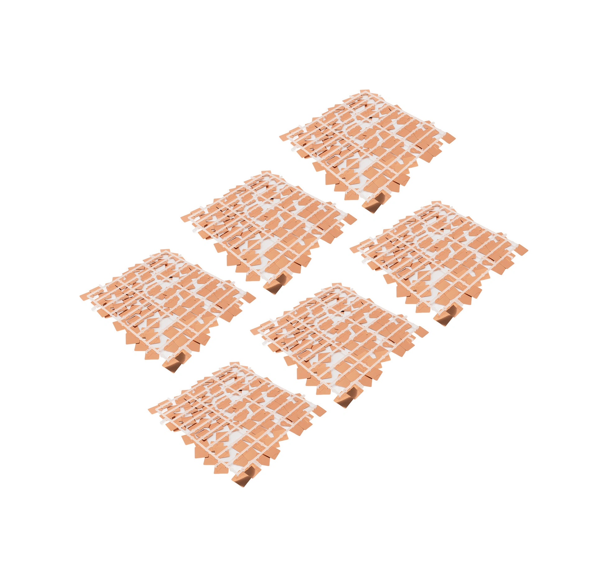 Wezone 6 Adet Güller Altın Renkli Pvc Parlak Zırhlı Duvar Paneli - Fotoğraf Arka Planı, Parti, Düğün Ve Özel Gün Dekorasyonu - Kolay Kurulum, Tekrarlı Kullanım Gül Altın