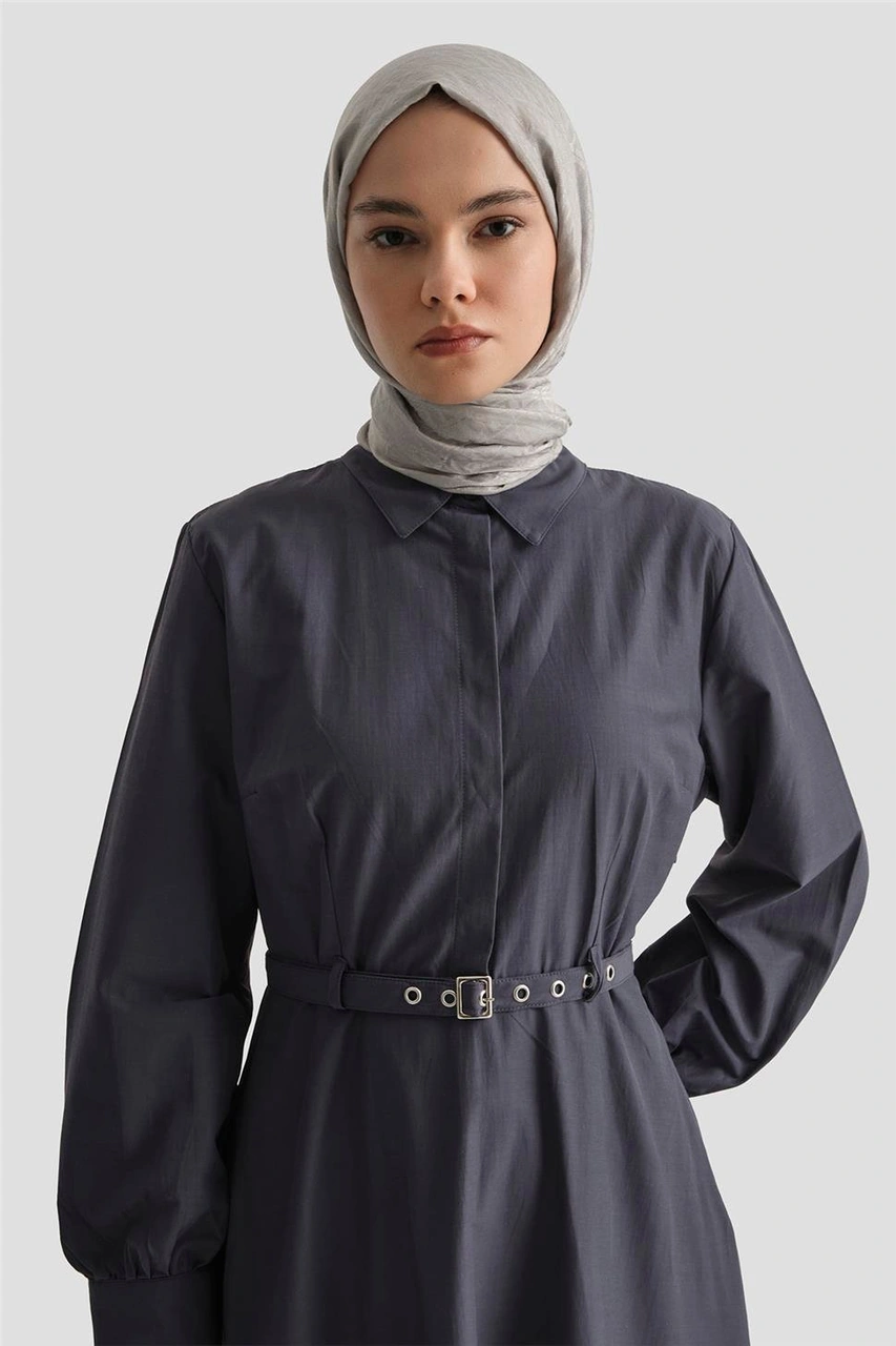 Armine Elbise 25yd9178 Antrasit Füme