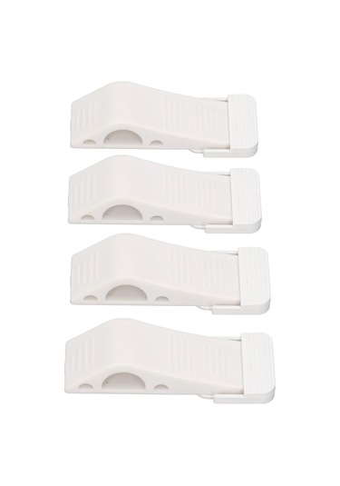 Tenfowee Tpr Malzeme Ev Korumalı Kapı Bloku - Delme Yok, Gürültü Önleyici, 4 Adet Beyaz 12.5cm Beyaz