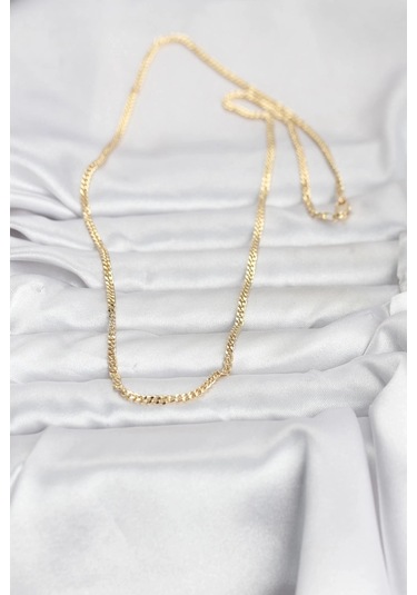 Ceylan Adam Cm 14k Gold Renk 60 Cm Zincir Kadın Kolye Çok Renkli