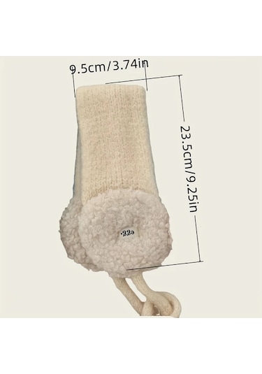 Primepickings 2025 Yeni Kore Tarzı Siyah Kulaklık, Kadın Kışlık Ayarlanabilir Kulak Koruyucu