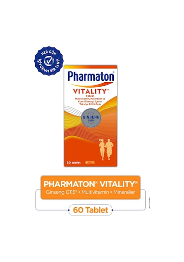 Pharmaton Vitality Ginseng G115 Multivitamin ve Mineraller 60 Tablet