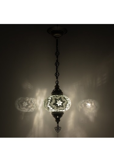 Dekoratif Avangard Salonlar İçin Mozaik Tekli Avize Renkli