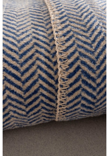 Twin Battaniye Soft Pamuklu Çift Kişilik Battaniye Kahve Mavi 200 Kahve Mavi