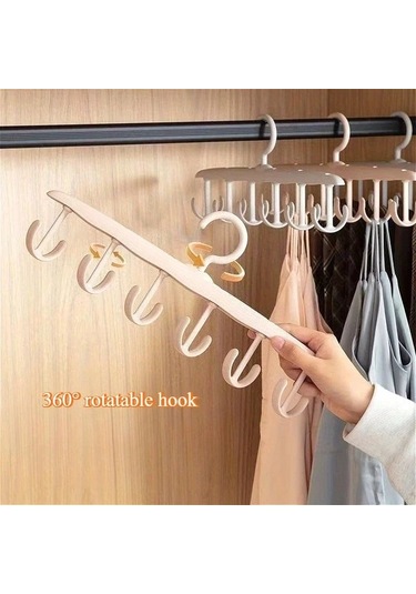 Tongdashop Beyaz 12'li Döner Askılık - Kravat, İç Çamaşırı, Yelek, Etek Dolap Düzenleyici beyaz