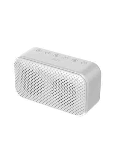 Kablosuz Hoparlör Dijital Saat Ve Alarm Özellikli, 6w Ses Çıkışı, Fm Radyo, Usb/tf/aux Girişli Beyaz