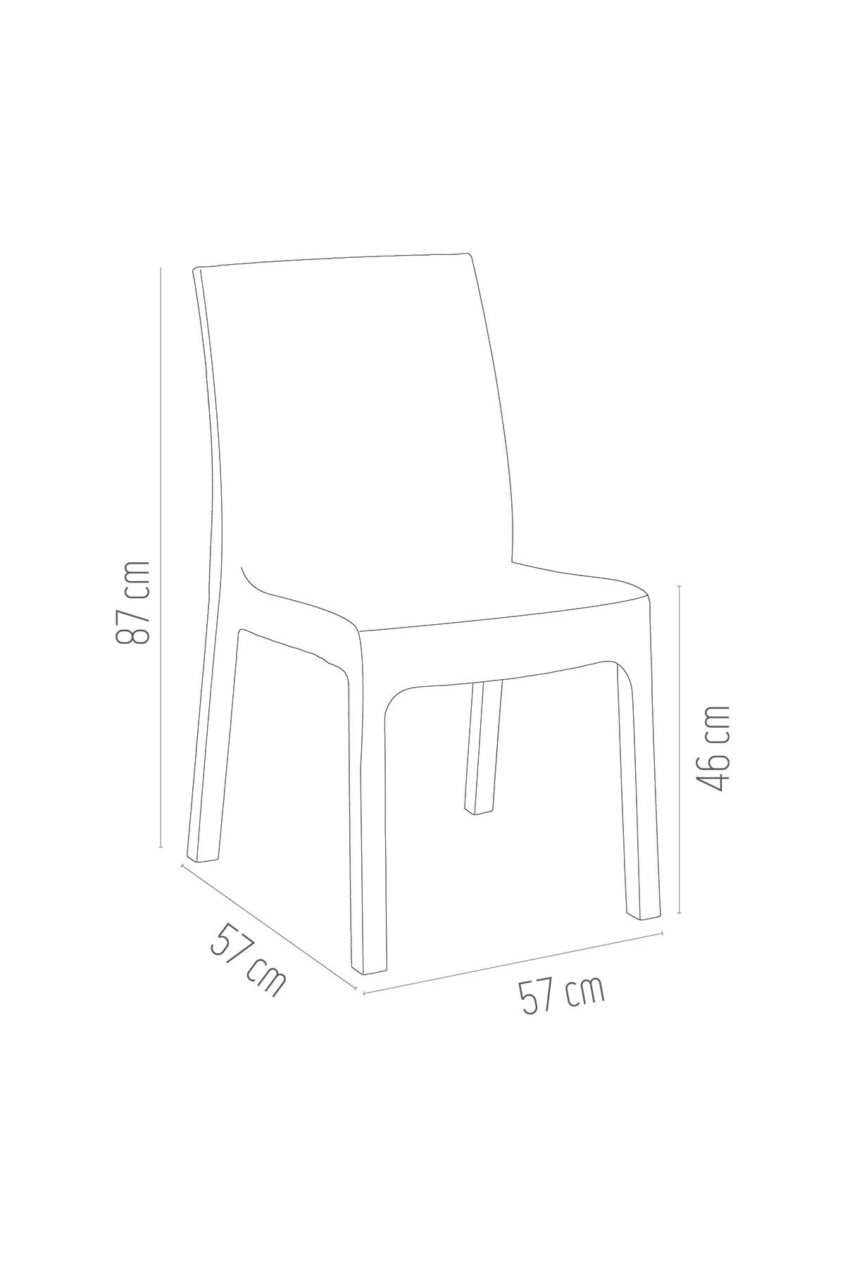 Holiday Deluxe Kolsuz Sandalye 2'li Set Beyaz