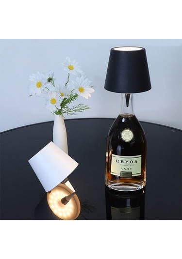 Metabagua De Beers Led Şarap Şişesi Lambası 3 Renk Dokunmatik Kontrol Ve Kademesiz Karartma Masa Lambası Gece Lambası Ny3frv Bej