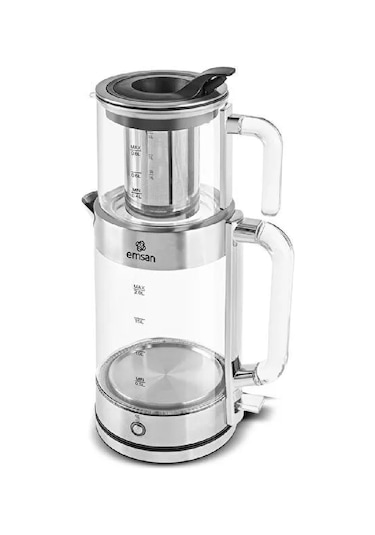Emsan Feel Steel XL 2 L Cam Çay Makinesi