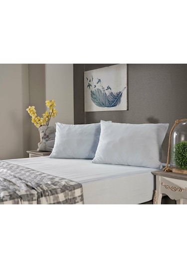 Doqu Home Penye Çarşaf Takımı Tek Kişilik - Mavi