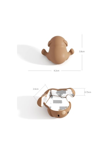 Xiyyadms Kartoon Köpek Desenli Silikon Masa Köşesi Koruyucu, Çocuk Güvenliği İçin Yumuşak Çarpma Engelleyici, 4 Renk Seçeneği, 4 Adet/ Paket Beyaz