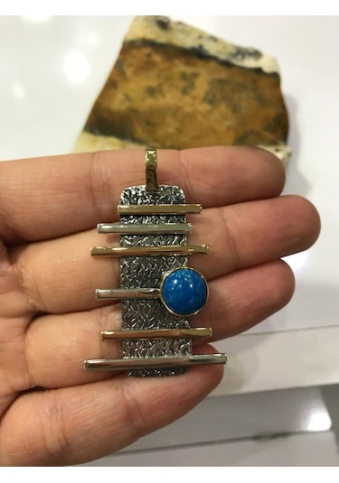 Turkuaz Taşlı Gümüş 925 Ayar Doğal Taş Kolye