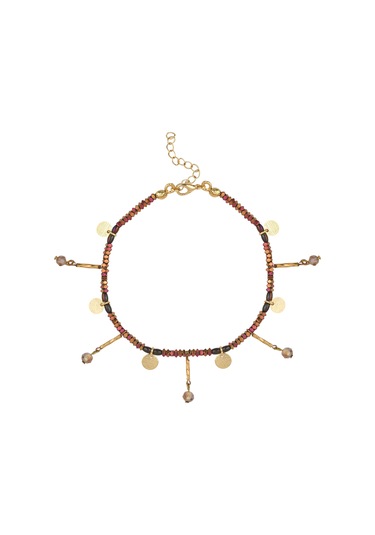 Boncuk Detaylı Halhal Çok Renkli