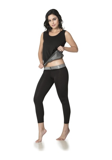 Lets Form Termal Terleten Tayt Atlet Takım SiYAH