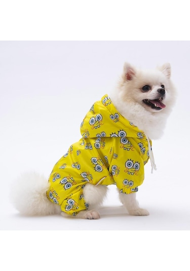 Pettrend Sungerbob Tulum Köpek Kıyafeti Köpek Yağmurluğu