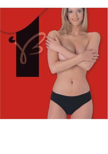 Siyah Ribana Slip %100 Pamuklu Slip 3'lü Paket 232-3s Siyah