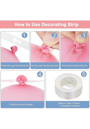 Balon Kemer Seti, 132 Parça Gül Altın Doğum Günü Partisi Dekorasyonu, 10 Adet Konfeti Balonu, 120 Adet Lateks Balon Ve Bağlama Aletleri, Dekorasyon Balonları Diğer