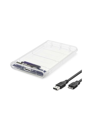 Büro Ev Ofis Bilgisayarı İçin Şeffaf Plastik Usb3.0 Sata 2.5" Hdd Kutusu