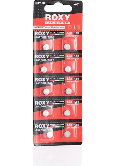 Roxy Ag1 Lr621 Alkalin Saat Pili 10lu Paket