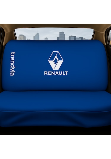 Renault Uyumlu Ön Arka Koltuk Kılıfı Penye Servis Tipi Oto Koltuk Koruma Seti Mavi
