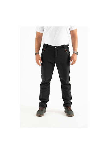 Kışlık Içi Polarlı Su Ve Rüzgar Geçirmez Softshell Pantolon Prs-1769 Siyah