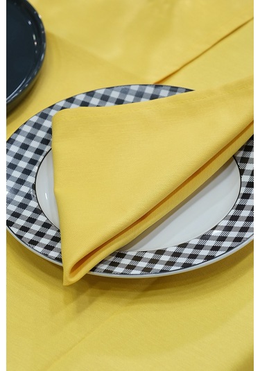 Dream Kumaş Peçete Modelleri Leke Tutmaz Kumaş Peçete Çeyiz Seti 6lı Paket Sarı