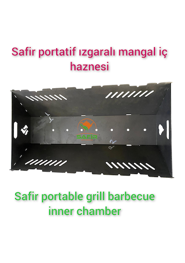 Safir Portatif Izgaralı Mangal Safir Sök-tak Mangal Ateş Çukuru