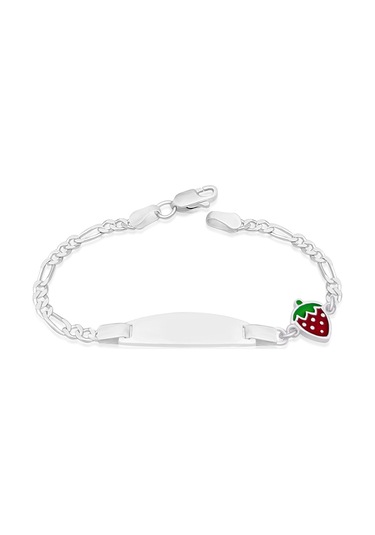 925 Ayar Gümüş Çocuk Ve Bebek İsimli Bileklik Çilek Motifli St265