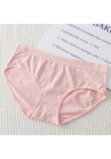 Mor Kadın Tamamı Pamuklu İç Giyim Trackless Rahat Nefes Alabilir Basit Tatlı Düz Renk Pantolon Mor