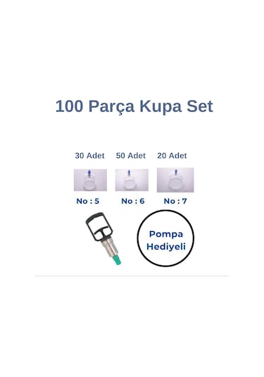 Kupasan Hacamat Kupası Seti 100'lü