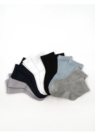 Deo Erkek Çocukları İçin Pamuklu Çocuk Çorapları Seti 12 Çift 423821915 Gri