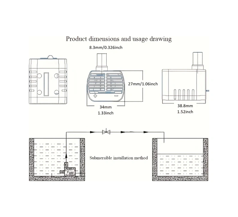 Willowhaven Gudyir Mini Dalgıç Çeşme Pompası - Beyaz Usb Güçlü Esnek Hortum Sessiz