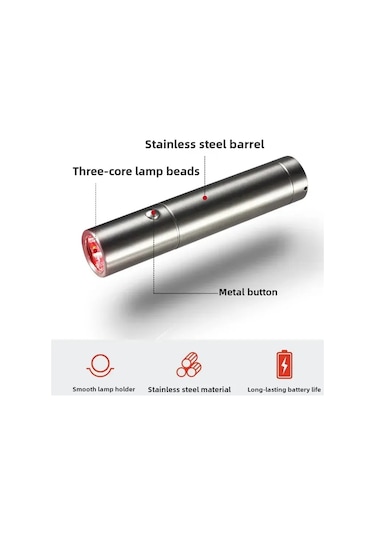 Reedark Kırmızı Işık El Feneri 3 Led 630+660+850nm Entegre Kızılötesi Aydınlatma Cihazı, Dayanıklı Malzeme, Çok Amaçlı Kullanım, Pp Kutulu - Amazon跨境