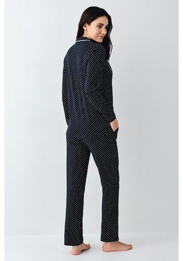 Pierre Cardin Kadın Lacivert Gömlek Pijama Lacivert