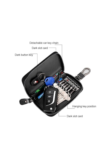 9105 Belden Askılı Büyük Kapasiteli Fermuarlı Deri Anahtarlıklı Çanta Çok Fonksiyonlu Cüzdan Pembe