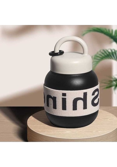 Ebitda 600ml 316l Paslanmaz Çelik Termos Kahve Kupası, Çay Filtresi İle Siyah