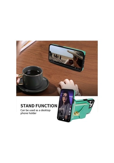 Bloomnest Cbtx İphone Uyumlu 14 Pro Fermuar Donanım Kartı Cüzdan Kılıfı Diğer