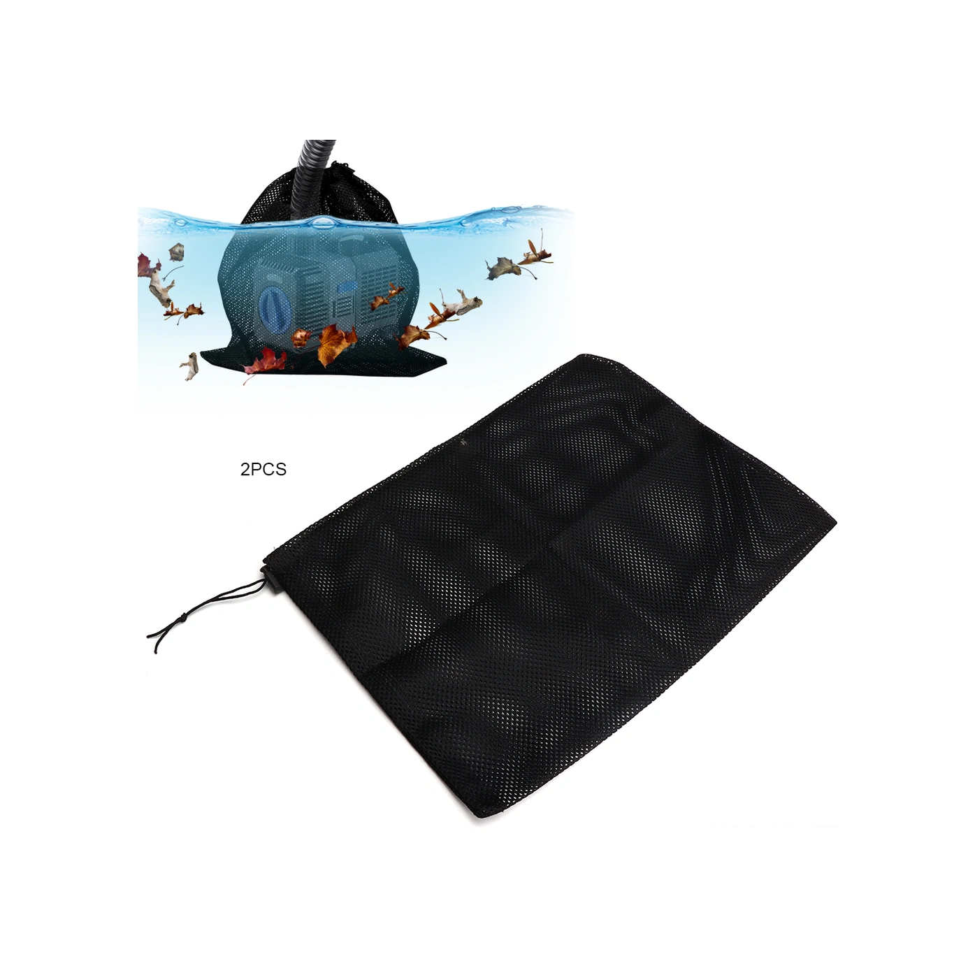 Vkemall 2 Adet Su Pompa Filtre Çantası, Poliester Malzeme, Ev, Mutfak, Bahçe Kullanıma Uygun, Yabancı Cisimleri Filtreleyerek Pompa Ömrünü Uzatır