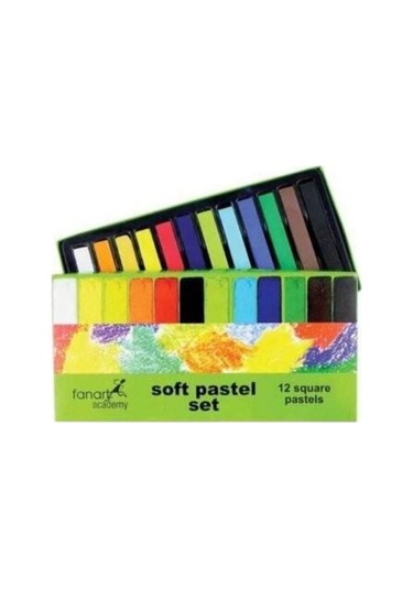 Academy Toz Pastel Seti 12 Renk Çok Renkli