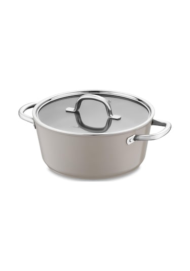 Jumbo Swiss Crystal Bej Derin Tencere 24 Cm Bej