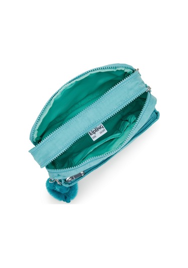 Kıplıng Abanu M Orta Boy Omuz Çantası Yeşil Deepest Aqua Yeşil