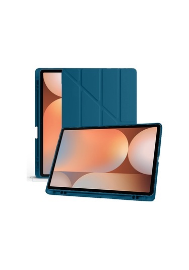 Samsung Galaxy Tab S10 Plus X820 12.4 İnç Katlanabilir Kalemlikli Standlı Akıllı Kılıf Kapaklı Kılıf