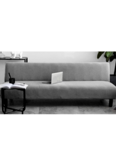 Suntek Magideal Elastik Kanepe Slipcover Düz Mobilya Gri-3-koltuk