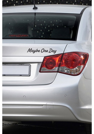 Maybe One Day Araç Sticker 21x29 Cm, Oto Sticker, Araba Sticker